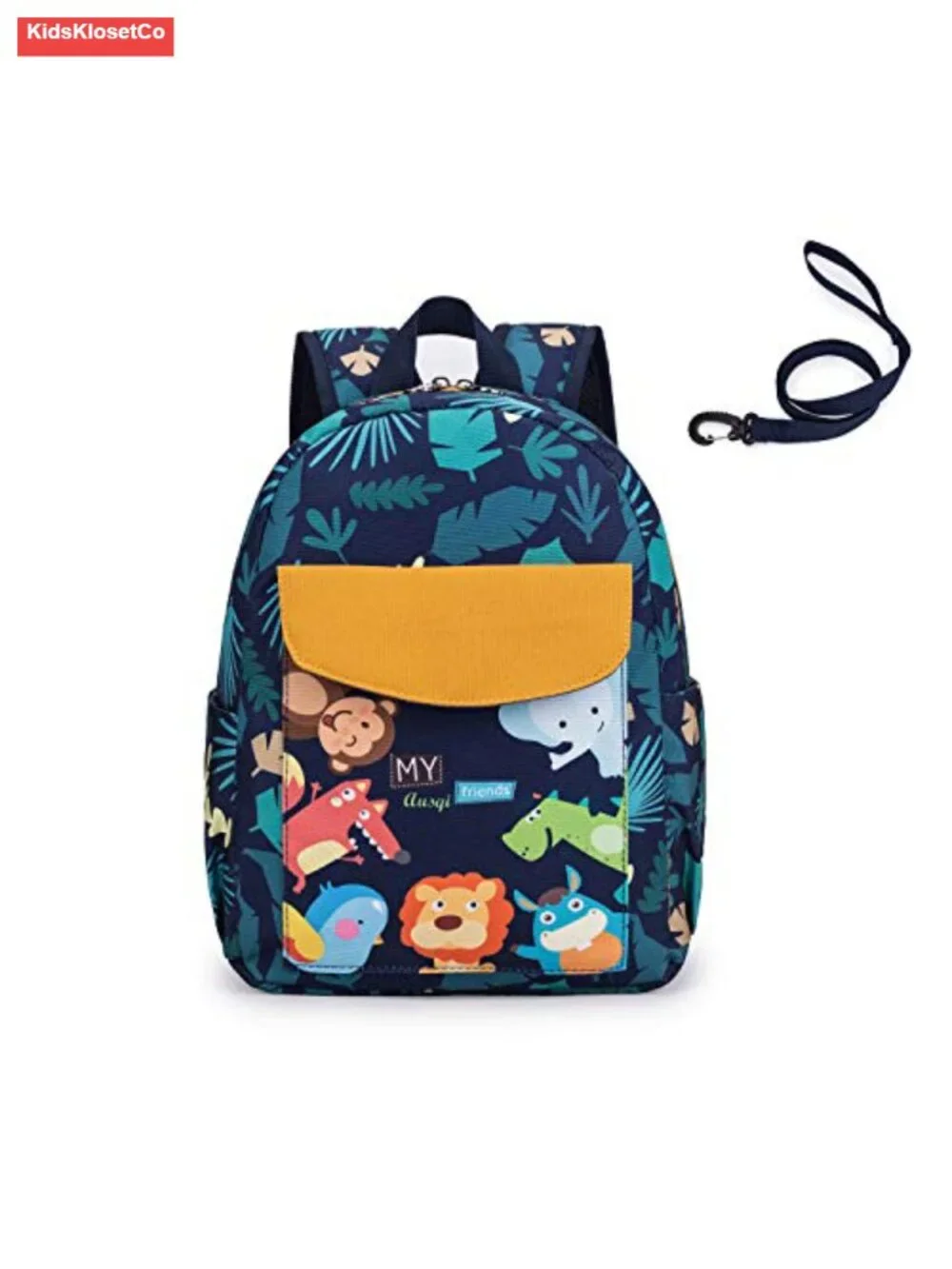 Toddler Backpack with Safety Harness Leash, Waterproof, Lightweight, Zoo Animal
